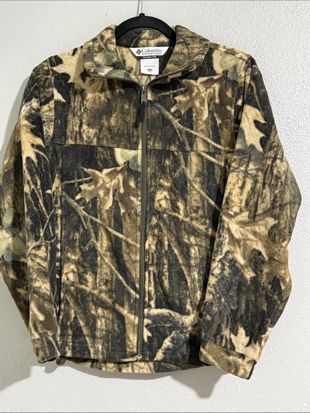 Columbia Camouflage Fleece Jacket - Brown, Green, Black size (14/16)